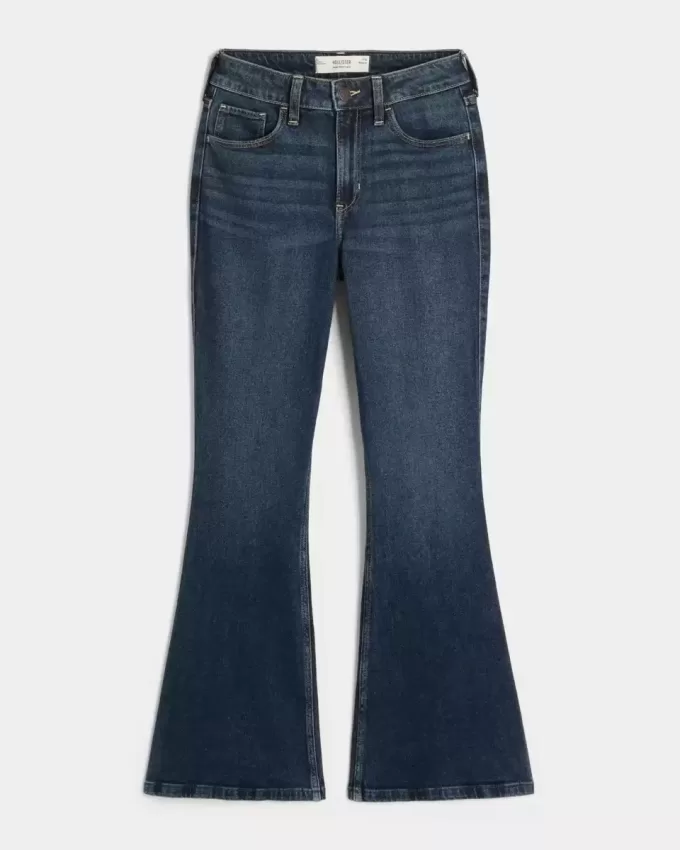 High-Rise Dark Wash Flare Jeans