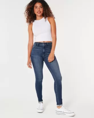 High-Rise Dark Wash Jean Leggings