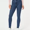 High-Rise Dark Wash Super Skinny Jeans