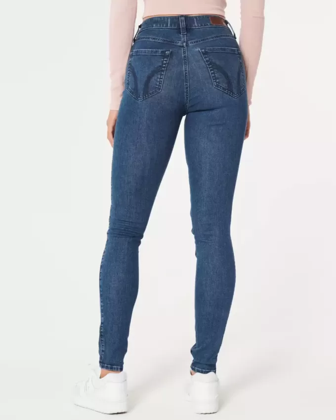 High-Rise Dark Wash Super Skinny Jeans