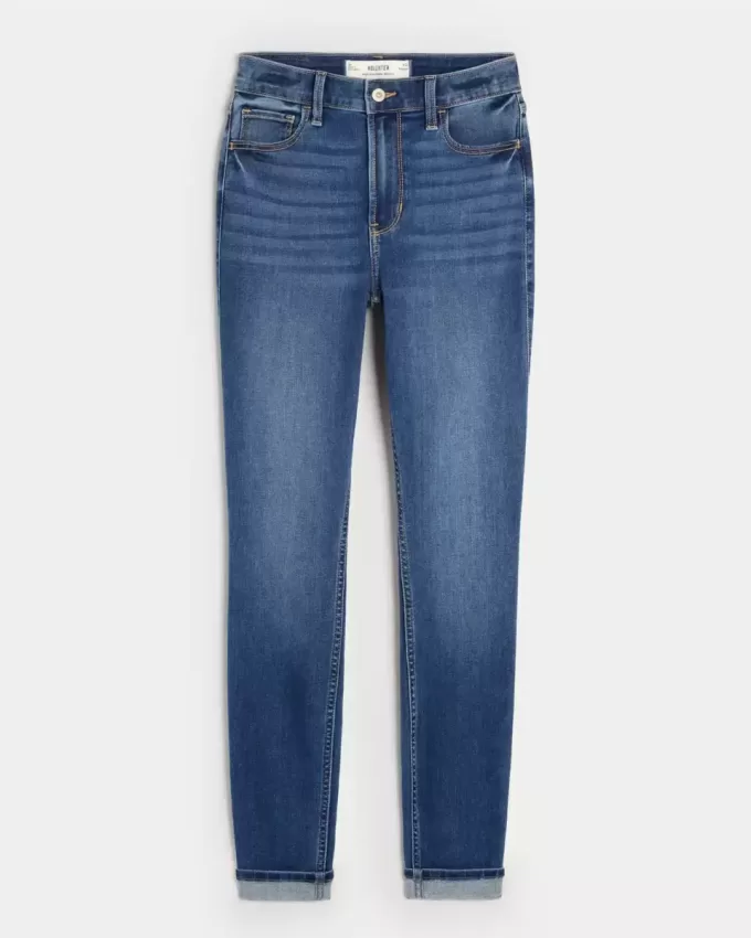 High-Rise Dark Wash Super Skinny Jeans