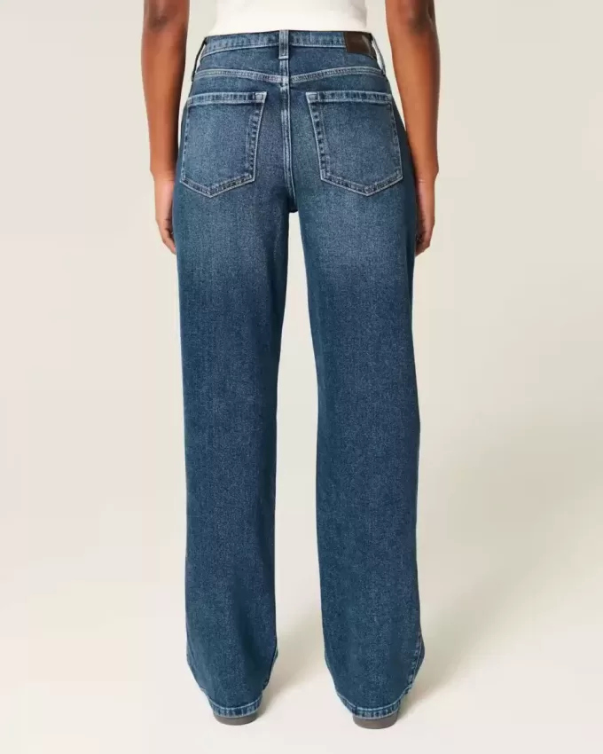 High-Rise Distressed Dad Jeans