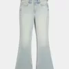 High-Rise Light Wash Star Pocket Flare Jeans
