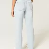 High-Rise Light Wash Straight Jeans