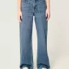 High-Rise Medium Wash Baggy Jeans