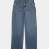 High-Rise Medium Wash Baggy Jeans