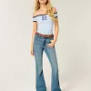 High-Rise Medium Wash Flare Jeans