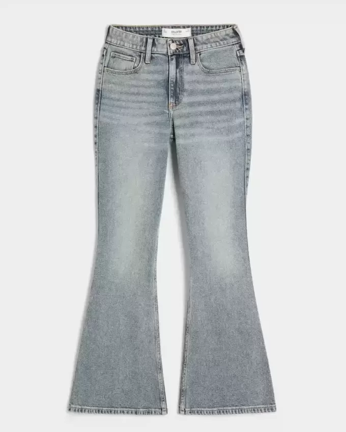 High-Rise Medium Wash Flare Jeans