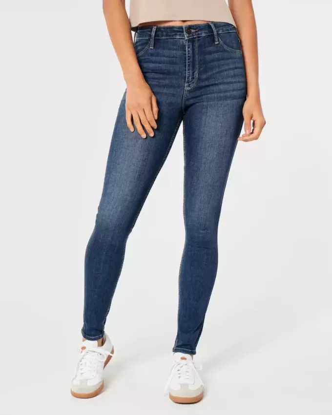 High-Rise Medium Wash Jean Leggings