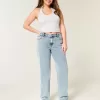 High-Rise Medium Wash Straight Jeans