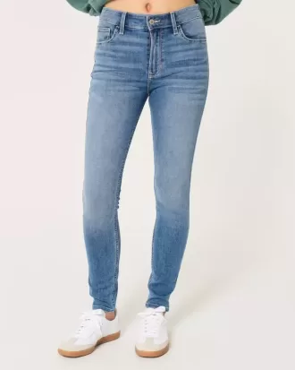 High-Rise Medium Wash Super Skinny Jeans