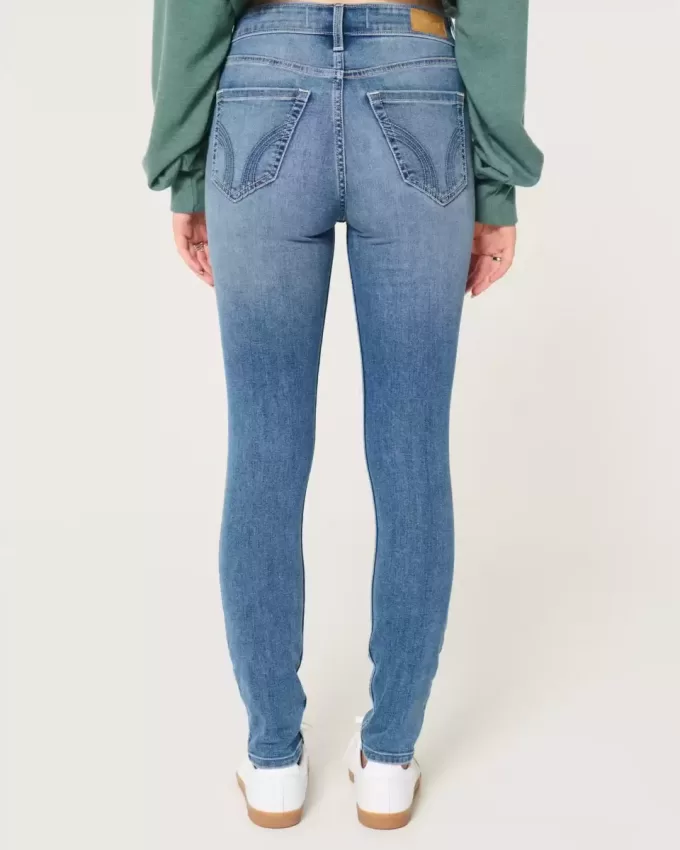 High-Rise Medium Wash Super Skinny Jeans