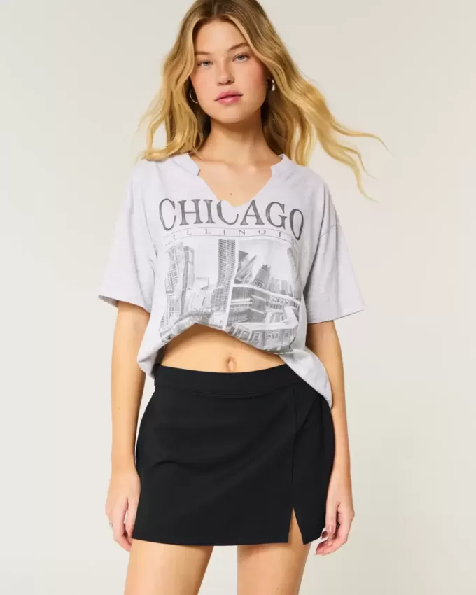 High-Rise Ponte A-Line Mini Skort