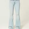 High-Rise Ripped Light Wash Flare Jeans High-Rise Ripped Light Wash Flare Jeans