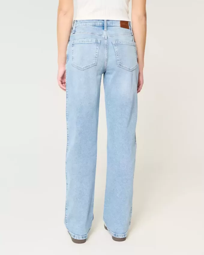 High-Rise Ripped Medium Wash Dad Jeans