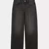 High-Rise Washed Black Baggy Jeans High-Rise Washed Black Baggy Jeans