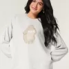 Hollister Comfy Cloud Bunny Graphic Crew Sweater