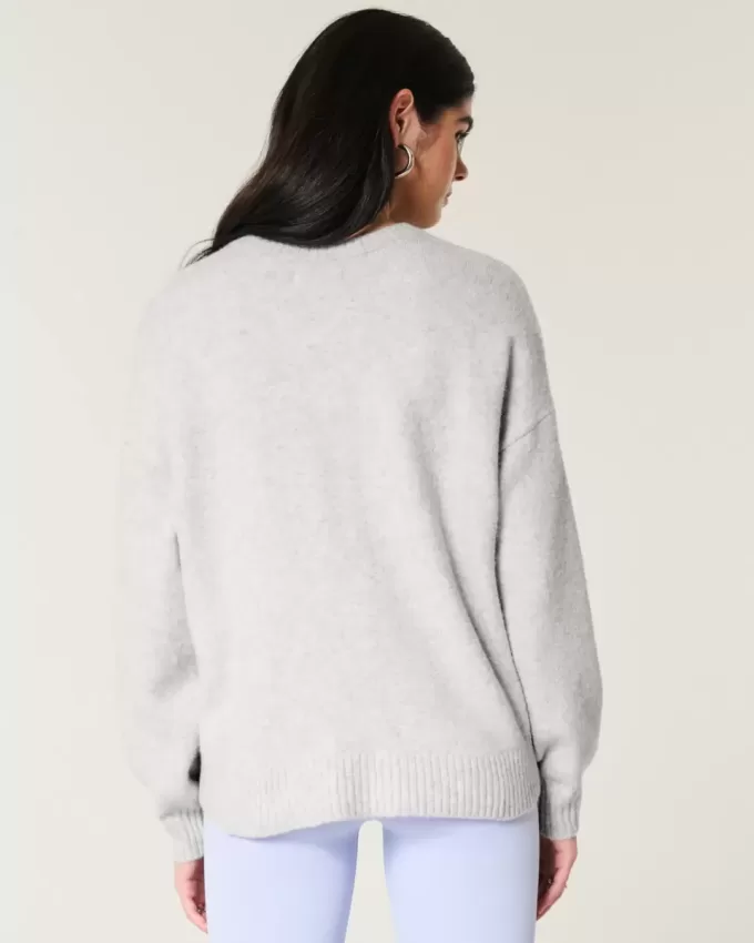 Hollister Comfy Cloud Bunny Graphic Crew Sweater