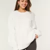 Hollister Comfy Cloud Cable-Knit Crew Sweater