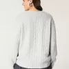 Hollister Comfy Cloud Cable-Knit Crew Sweater
