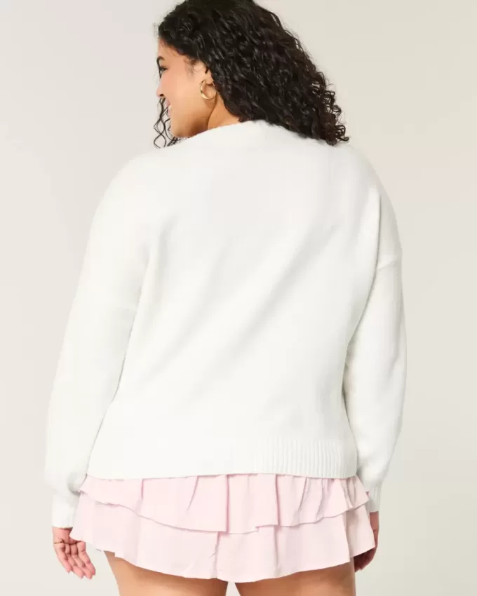 Hollister Comfy Cloud Croissant Graphic Crew Sweater Hollister Comfy Cloud Croissant Graphic Crew Sweater