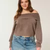 Hollister Comfy Cloud Foldover Off-the-Shoulder Sweater
