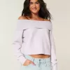 Hollister Comfy Cloud Foldover Off-the-Shoulder Sweater