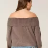 Hollister Comfy Cloud Foldover Off-the-Shoulder Sweater