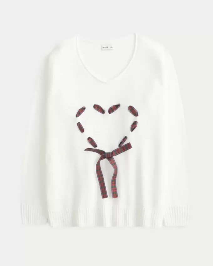 Hollister Comfy Cloud Oversized Heart Sweater