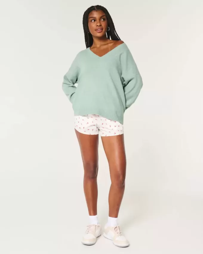 Hollister Comfy Cloud Oversized V-Neck Sweater