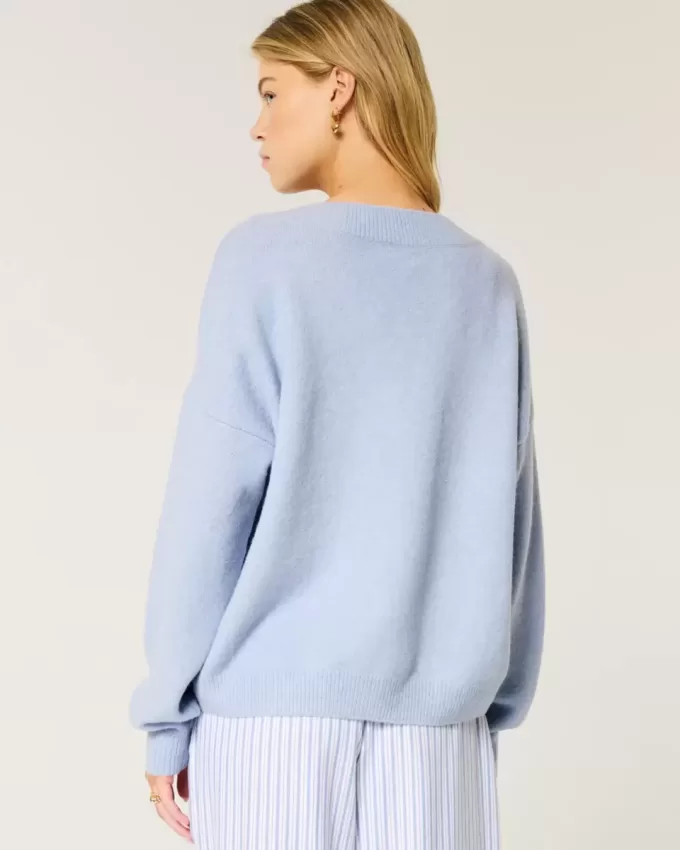 Hollister Comfy Cloud Oversized V-Neck Sweater