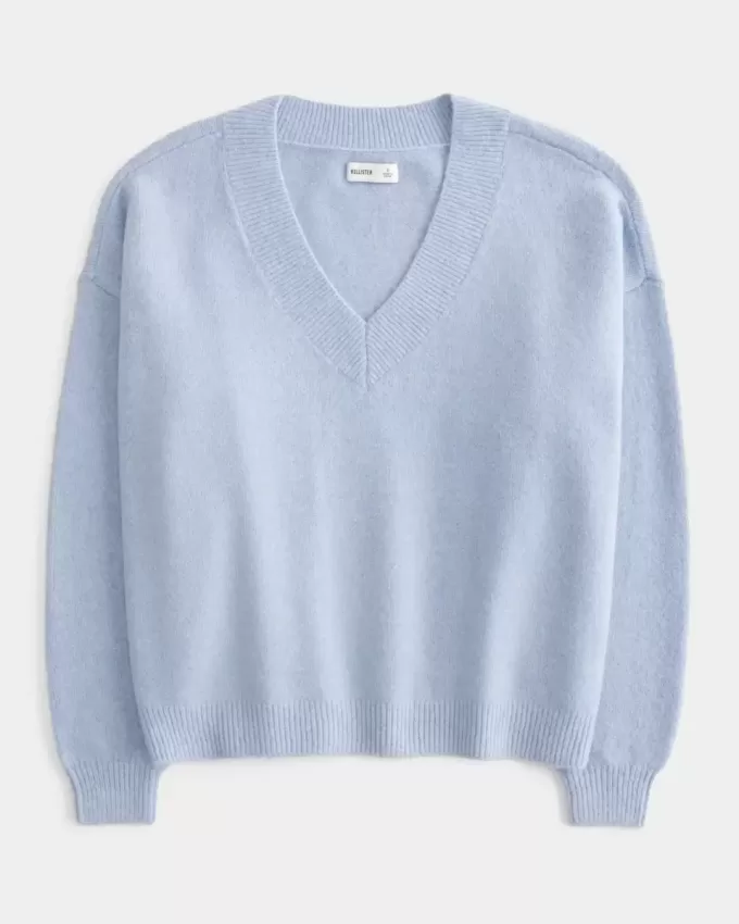 Hollister Comfy Cloud Oversized V-Neck Sweater