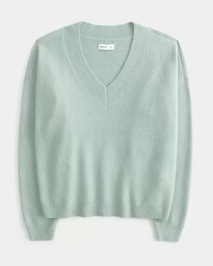 Hollister Comfy Cloud Oversized V-Neck Sweater