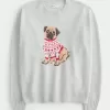 Hollister Comfy Cloud Puppy Graphic Crew Sweater Hollister Comfy Cloud Puppy Graphic Crew Sweater