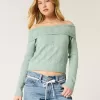 Hollister Comfy Cloud Stitchy Off-the-Shoulder Sweater