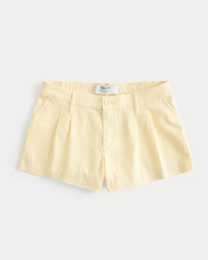 Hollister Livvy Low-Rise Linen-Blend Shorts