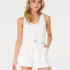 Hollister Livvy Ultra High-Rise Linen-Blend Shorts