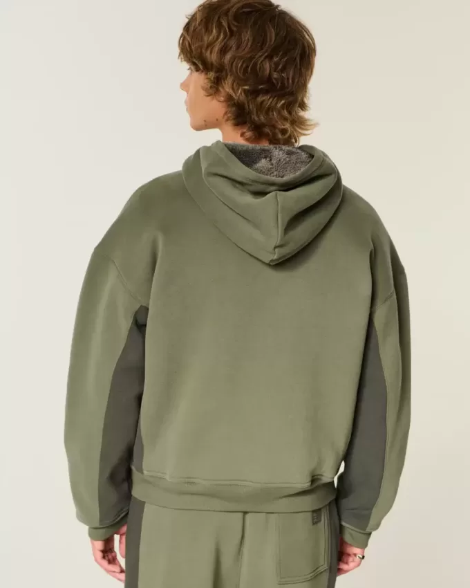 Hollister x Crocs Sherpa-Lined Zip-Up Hoodie