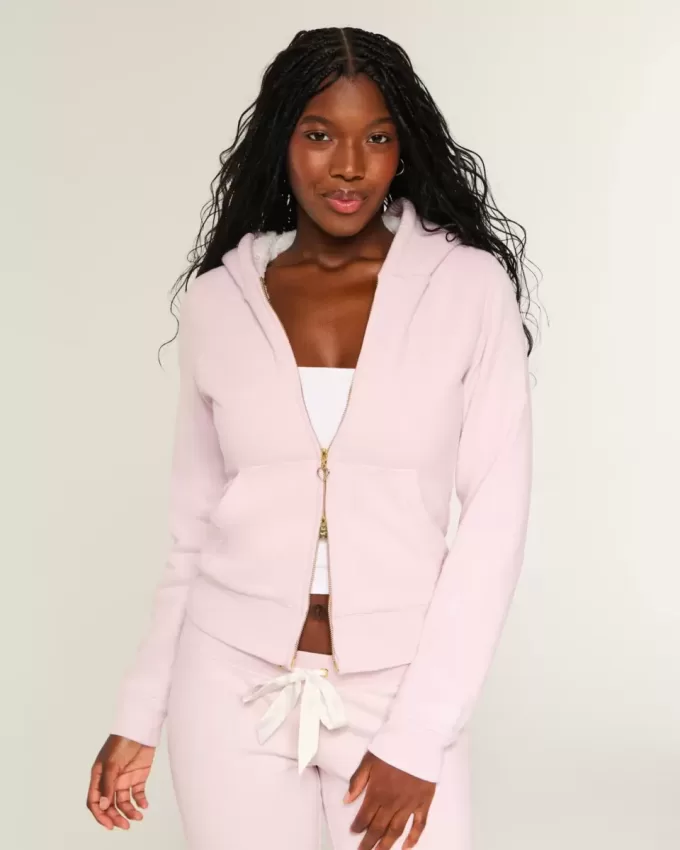 Hollister x Crocs Sherpa-Lined Zip-Up Hoodie Hollister x Crocs Sherpa-Lined Zip-Up Hoodie