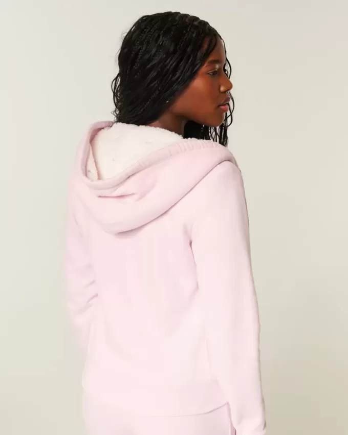 Hollister x Crocs Sherpa-Lined Zip-Up Hoodie Hollister x Crocs Sherpa-Lined Zip-Up Hoodie