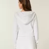 Hooded Long-Sleeve Fleece Dress