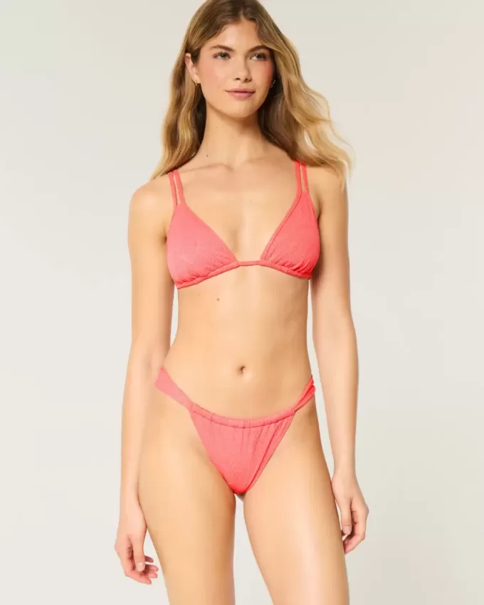 Jacquard Skinny Strap Cheekiest Bikini Bottom