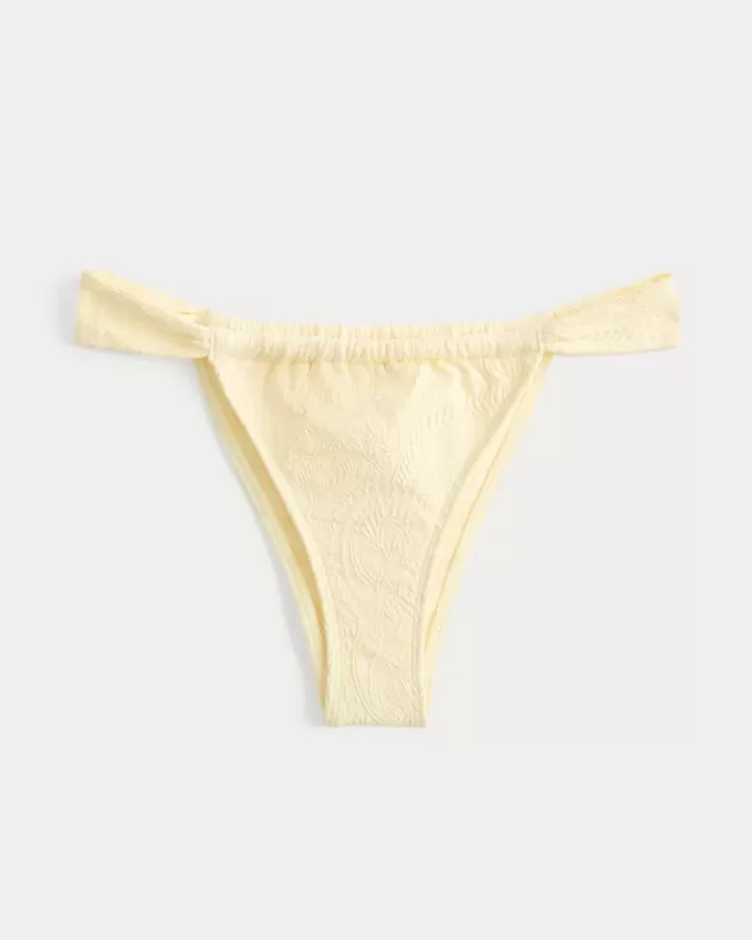 Jacquard Wide-Strap Cheekiest Bikini Bottom Jacquard Wide-Strap Cheekiest Bikini Bottom