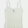 Lace Trim Deer Graphic Tank