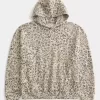 Leopard Print Baggy Cinch Hoodie