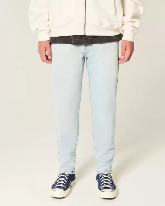 Light Wash Athletic Skinny Jeans