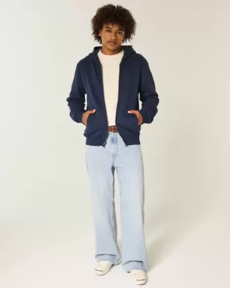 Light Wash Baggy Bootcut Jeans