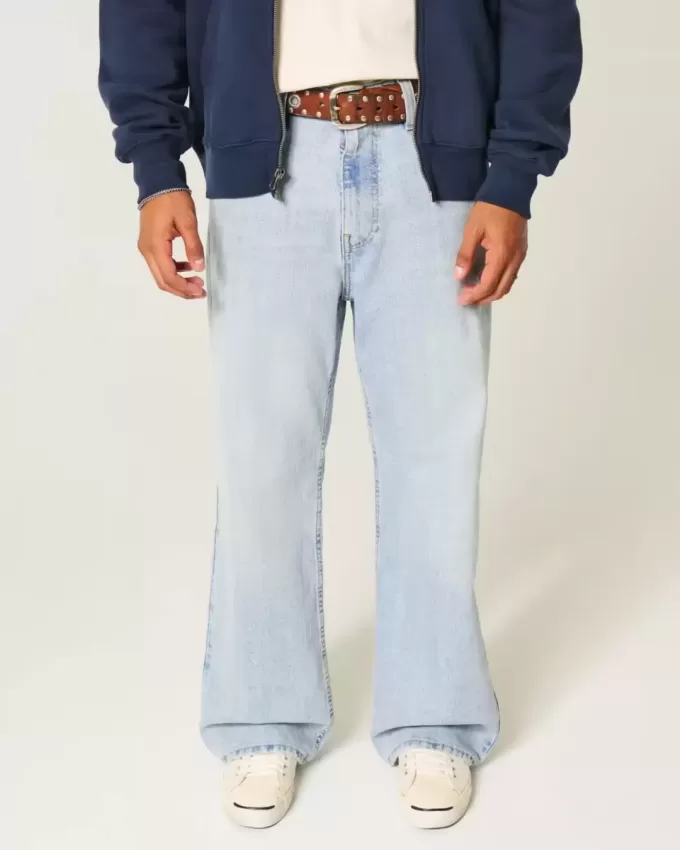 Light Wash Baggy Bootcut Jeans Light Wash Baggy Bootcut Jeans