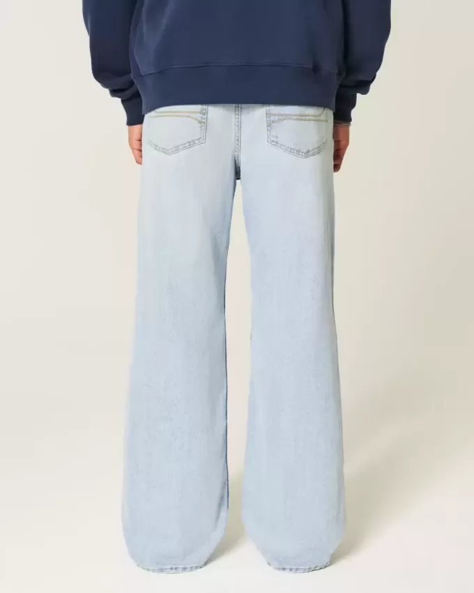 Light Wash Baggy Bootcut Jeans Light Wash Baggy Bootcut Jeans