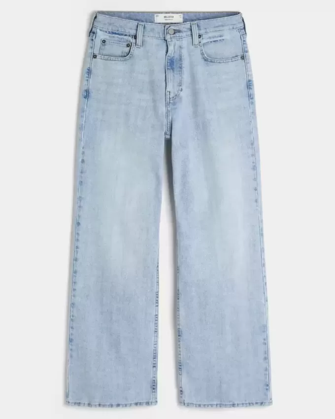 Light Wash Baggy Bootcut Jeans Light Wash Baggy Bootcut Jeans